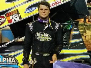 Eric Riggins, Jr. scored his first USCS Sprint Car Series victory of the year Saturday night at Lancaster Speedway.  Photo: USCS Media