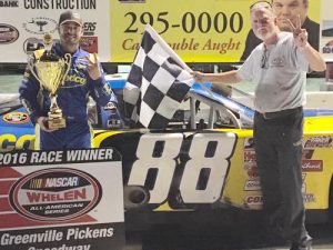 Josh Berry took the win in both Late Model Stock Car features Saturday night at Greenville-Pickens Speedway.  Photo by Haley Wilbanks/GPS Photos