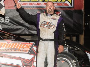 Jason Hiett scored his first career track Super Late Model victory at Senoia Raceway Saturday night.  Photo by Francis Hauke/22fstops.com