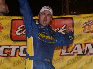 Josh Berry scored the win in the Late Model Stock Car portion of Saturday night's event. Photo by Kyle Tretow/CARS Tour