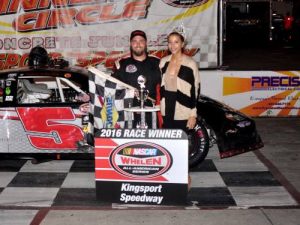 Ronnie McCarty scored his third Late Model Stock Car feature victory of the season Friday night at Kingsport Speedway.  Photo: Kingsport Speedway Media