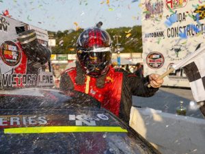 Kyle Benjamin scored his second K&N Pro Series East victory of the year Monday after leading 150 laps at Greenville-Pickens Speedway. Photo by Chris Keane/NASCAR via Getty Images