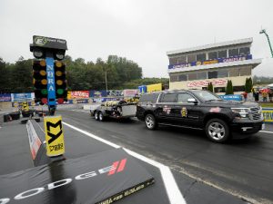 Persistent rains washed out Friday's qualifying for the NHRA Mello Yello Drag Racing Series at Maple Grove Raceway.  Photo: NHRA Media