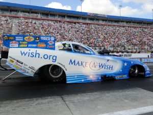 Tommy Johnson, Jr. ended Saturday the same way he ended Sunday - sitting on top of the Funny Car speed charts for the NHRA Carolina Nationals at zMax Dragway near Charlotte, North Carolina.  Photo: NHRA Media