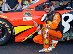 Martin Truex, Jr. scored the pole position for Sunday's NASCAR Sprint Cup Series race at Talladega Superspeedway.  Photo by Brian Lawdermilk/Getty Images