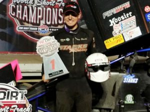 Trey Starks streaked to his fourth USCS Sprint Car Series win of the season Saturday night at The Dirt Track at Charlotte Motor Speedway.  Photo: USCS Media