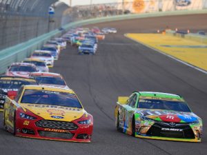 It's hard to choose a clear favorite among the four drivers contending for the Sprint Cup Series Championship in this weekend's season finale at Homestead-Miami Speedway.  Photo by Chris Trotman/Getty Images