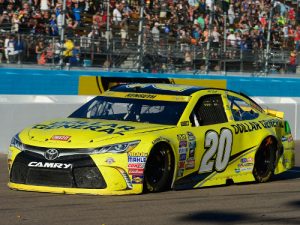 Matt Kenseth drives down pit road after crashing late in the runniong of Sunday's NASCAR Sprint Cup Series race at Phoenix International Raceway.  Photo by Robert Laberge/NASCAR via Getty Images