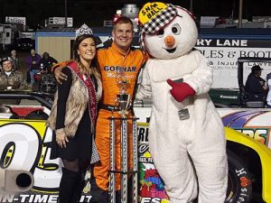 George Gorham took Friday night's Super Stock victory as a part of the Snowball Derby weekend at 5 Flags Speedway.  Photo: Courtesy 5 Flags Speedway